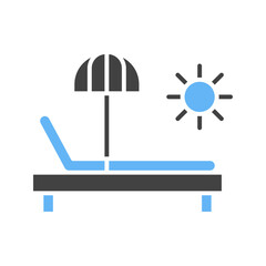 Sunbathe icon vector image. Suitable for mobile apps, web apps and print media.