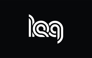 LEQ Creative Unique Modern Letter Logo Design. Stylized logo featuring a unique letter design, presenting abstract minimalist aesthetics and modern appeal.