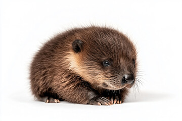 Obraz premium a small brown animal sitting on top of a white surface