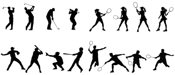silhouette of sport's - illustration of atlet