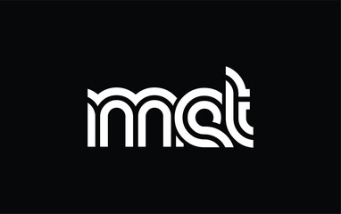 MET Creative Unique Modern Letter Logo Design. Stylized logo featuring a unique letter design, presenting abstract minimalist aesthetics and modern appeal.