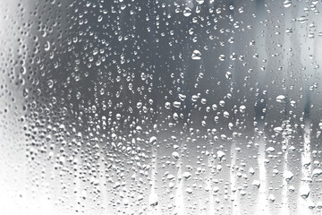 Water drops on a window with transparent background
