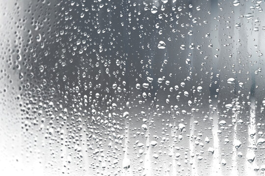 Water drops on a window with transparent background