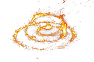 Obraz premium Fire swirling in the night