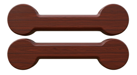 Isolated Wooden Dumbbells