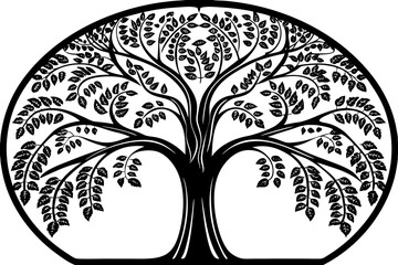 vector tree silhouette