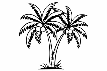Obraz premium palm tree vector