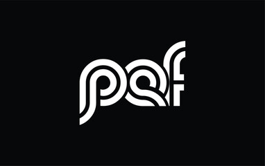 PEF Creative Unique Modern Letter Logo Design. Stylized logo featuring a unique letter design, presenting abstract minimalist aesthetics and modern appeal.