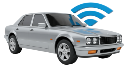 Isolated car with wifi signal