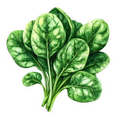Fototapeta premium Bunch of green spinach leaves