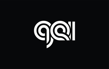 QEI Creative Unique Modern Letter Logo Design. Stylized logo featuring a unique letter design, presenting abstract minimalist aesthetics and modern appeal.