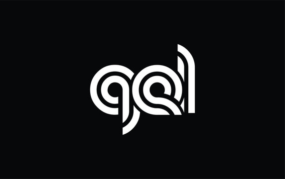 QEL Creative Unique Modern Letter Logo Design. Stylized logo featuring a unique letter design, presenting abstract minimalist aesthetics and modern appeal.
