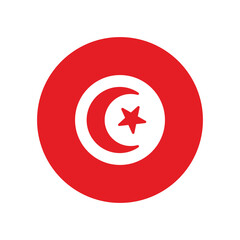 Obraz premium tunisia flag button