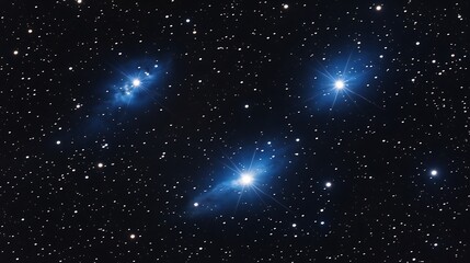 Obraz premium Beautiful pleia constellation displaying bright stars in a clear sky for stargazing enthusiasts