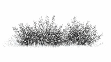 drawing of shrubs illustration