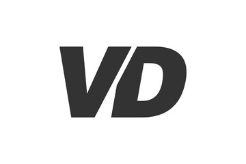 VD Techno Editable Font Logo For Corporate Branding. Bold, Futuristic Design With Unique Typographic Ideas. Minimal Custom Type And Dynamic Letter