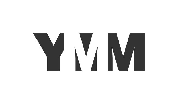 YMM logo design. Initial letter Y M M bold font style for tech startups, consulting, corporate branding. Creative company name, headlines typography identity, trendy logotype.