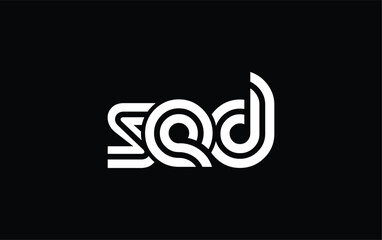 SED Creative Unique Modern Letter Logo Design. Stylized logo featuring a unique letter design, presenting abstract minimalist aesthetics and modern appeal.