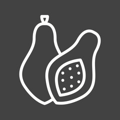 Papaya icon vector image. Suitable for mobile apps, web apps and print media.