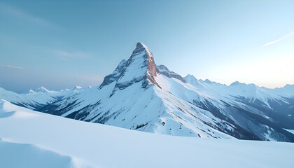 Majestic Winter Mountain Range