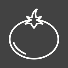 Tomato icon vector image. Suitable for mobile apps, web apps and print media.