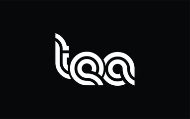 Obraz premium TEA Creative Unique Modern Letter Logo Design. Stylized logo featuring a unique letter design, presenting abstract minimalist aesthetics and modern appeal.