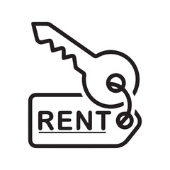 icon for rental house, house for rent logo