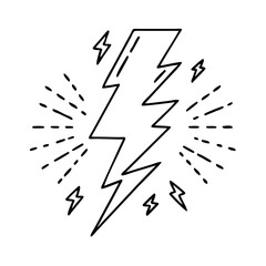 lightning bolt icon, lightning bolt vector illustration-simple illustration of lightning bolt, perfect for lightning bolt logos and icons
