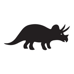 dinosaur silhouette, triceratops, dinosaur silhouette image