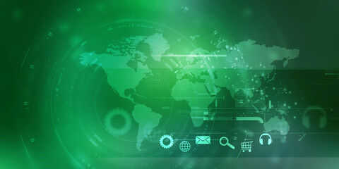 2d illustration world map abstract background
