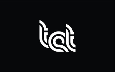 TET Creative Unique Modern Letter Logo Design. Stylized logo featuring a unique letter design, presenting abstract minimalist aesthetics and modern appeal.