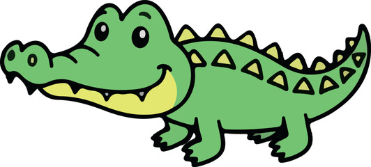 Crocodile art color sketch crocodile drawing art vector illustration. Scratch board imitation. Black and white image