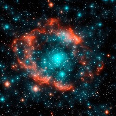 Obraz premium Stunning nebula illuminating the night sky with captivating colors and ethereal cosmic beauty