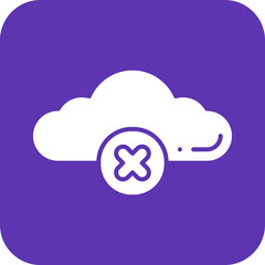 Not Verified Cloud icon vector image. Suitable for mobile apps, web apps and print media.