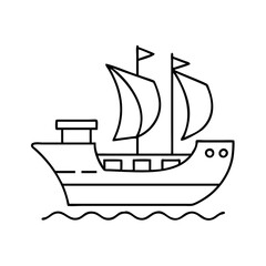 ship icon, ship vector illustration-simple illustration of ship, perfect for ship logos and icons