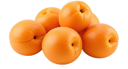 Isolated Apricot Fruits