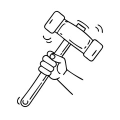 sledgehammer icon, sledgehammer vector illustration-simple illustration of sledgehammer, perfect for sledgehammer logos and icons