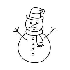 snowman icon, snowman vector illustration-simple illustration of snowman, perfect for snowman logos and icons