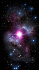 Obraz premium Majestic galactic nebula shining with brilliant colors and intricate patterns in the cosmic sky