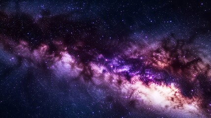 Fototapeta premium Captivating galaxy with a distant star glimmering in the background of a cosmic landscape