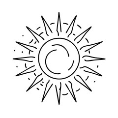 sun icon, sun vector illustration-simple illustration of sun, perfect for sun logos and icons