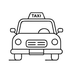 taxi icon, taxi vector illustration-simple illustration of taxi, perfect for taxi logos and icons