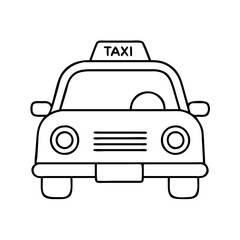 taxi icon, taxi vector illustration-simple illustration of taxi, perfect for taxi logos and icons