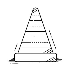 traffic cone icon, traffic cone vector illustration-simple illustration of traffic cone, perfect for traffic cone logos and icons