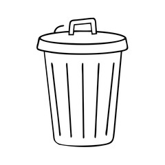trash can icon, trash can vector illustration-simple illustration of trash can, perfect for trash can logos and icons