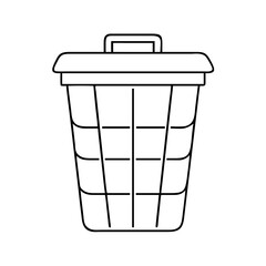 trash can icon, trash can vector illustration-simple illustration of trash can, perfect for trash can logos and icons