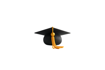 Graduation Cap on Transparent Background