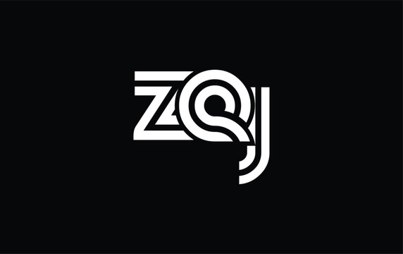 ZEJ Creative Unique Modern Letter Logo Design. Stylized logo featuring a unique letter design, presenting abstract minimalist aesthetics and modern appeal.