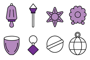 Purple Line Art Symbolizing Artistic Expression Through Bold Colors