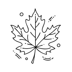autumn leaf icon, autumn leaf vector illustration-simple illustration of autumn leaf, perfect for autumn leaf logos and icons